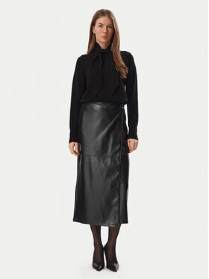 Marella Spódnica z imitacji skóry Emme by Marella Utile 2625776012 Granatowy Slim Fit