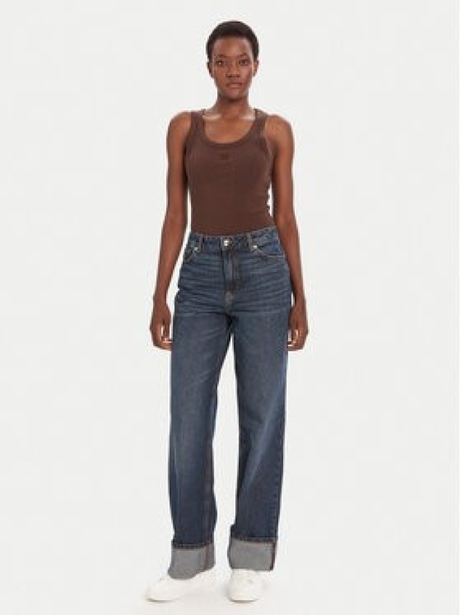 HUGO Top Datamia 50514489 Brązowy Slim Fit