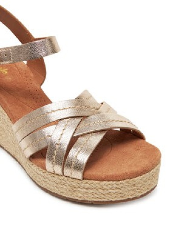 Clarks Espadryle Sabina Strap 26181463 Złoty