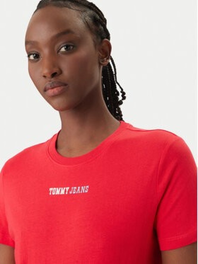 Tommy Jeans T-Shirt DW0DW22277 Czerwony Regular Fit