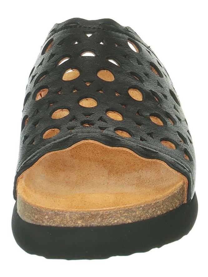 Think! Skórzane klapki w kolorze czarnym rozmiar: 40