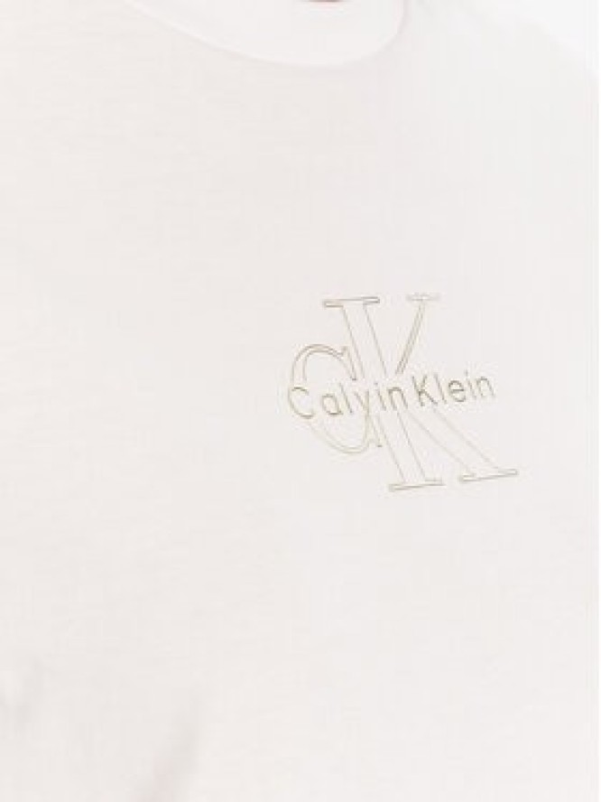 Calvin Klein Jeans T-Shirt Classic Monologo LV047D873G Biały Regular Fit