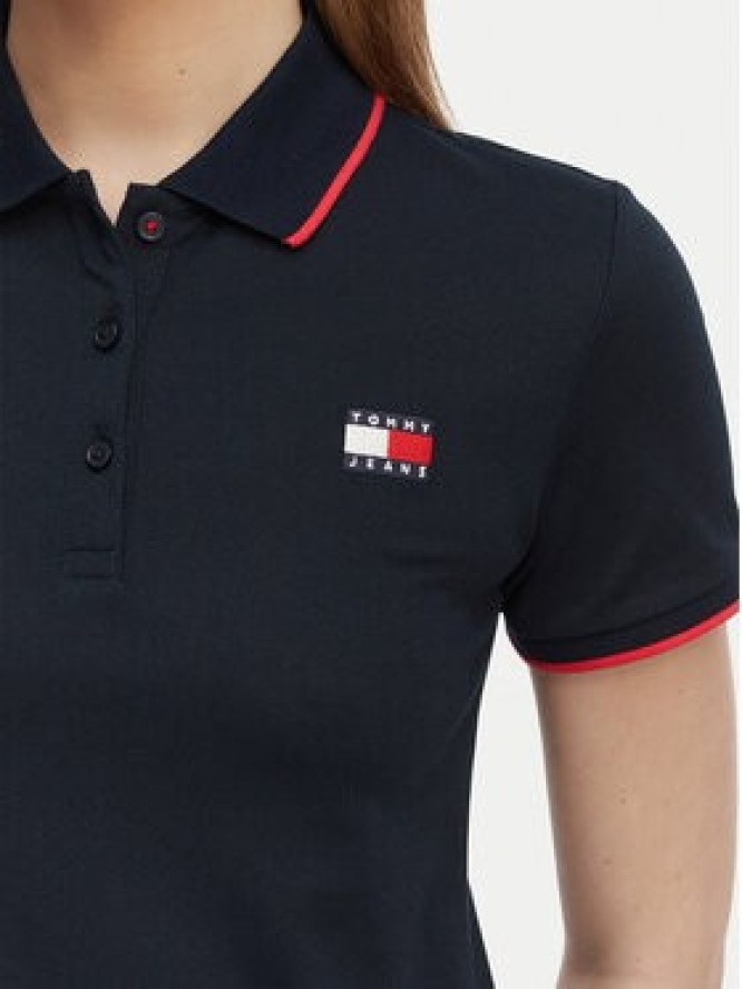 Tommy Jeans Sukienka codzienna Tommy Badge DW0DW22328 Granatowy Relaxed Fit
