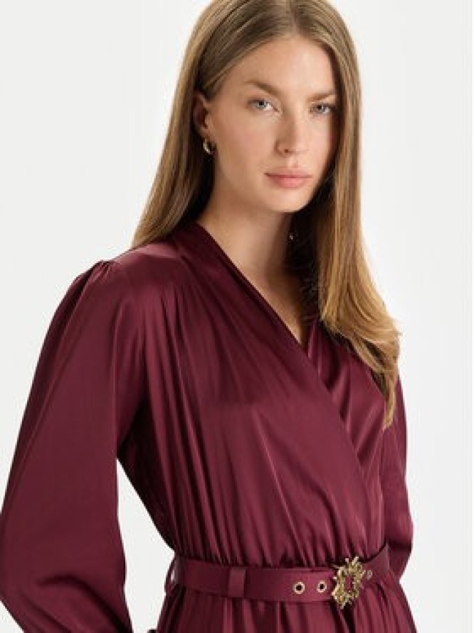 Rinascimento Sukienka koktajlowa CFC0125426003 Bordowy Regular Fit