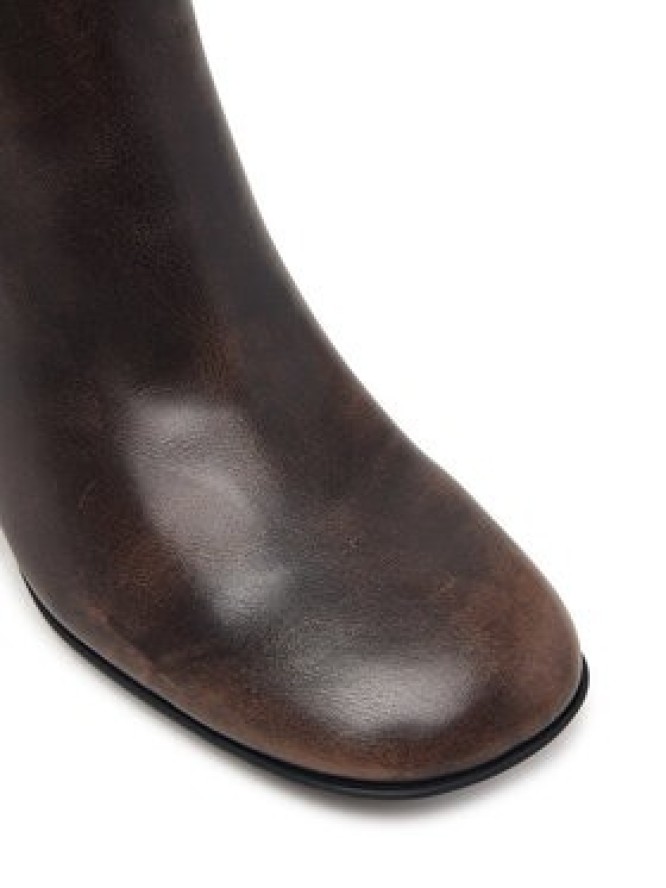 Guess Botki FLFALE LEA10 Brązowy ciemny