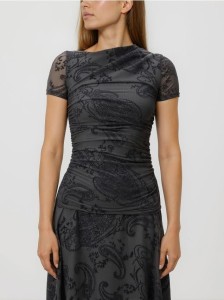 LADIES` BLOUSE - ciemnoszary