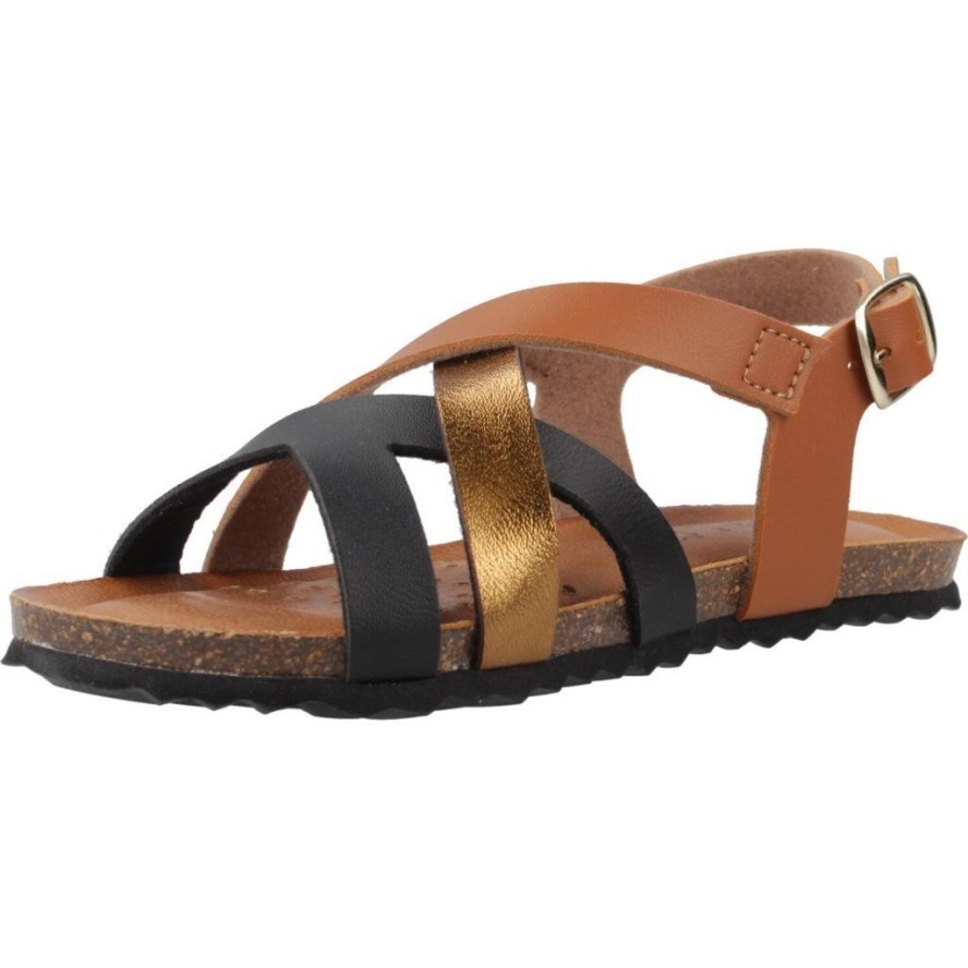 Sandały GEOX J SANDAL CHILENE GIR Brązowy