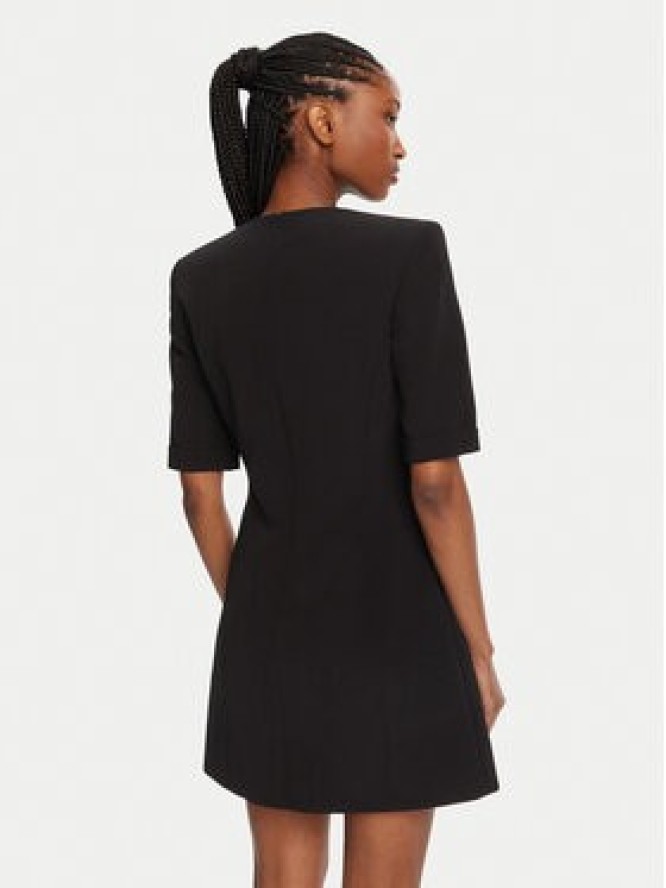 Balmain Sukienka koktajlowa DF1R7330VB00 Czarny Regular Fit