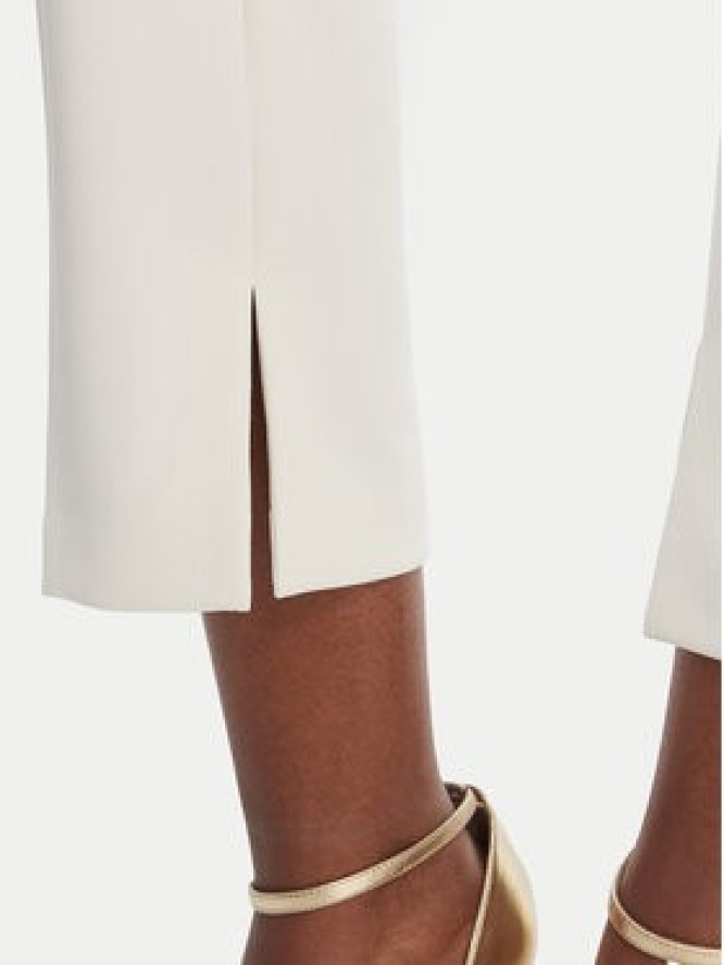 Elisabetta Franchi Spodnie materiałowe PA-166-61E2-V300 Biały Slim Fit