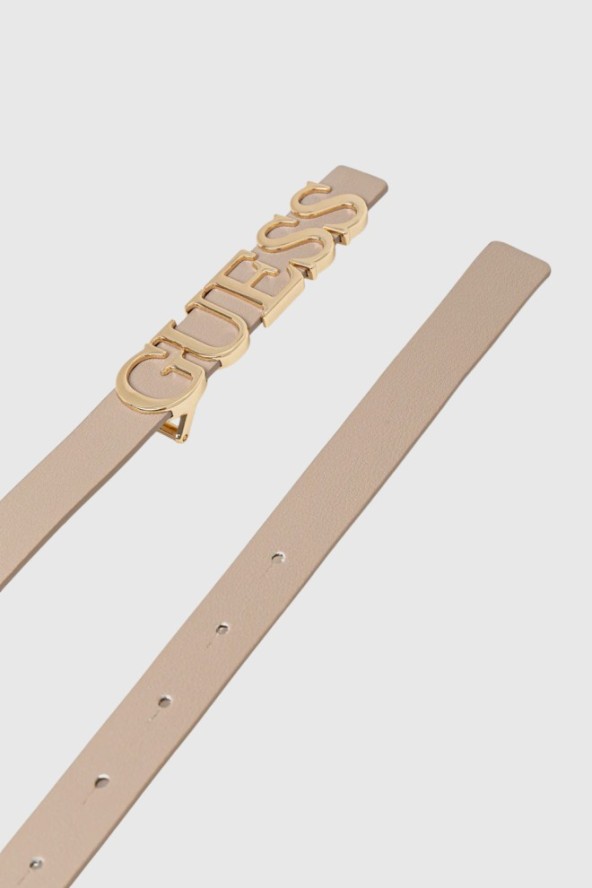 GUESS Beżowy pasek damski Mimina H20, Rozmiar M