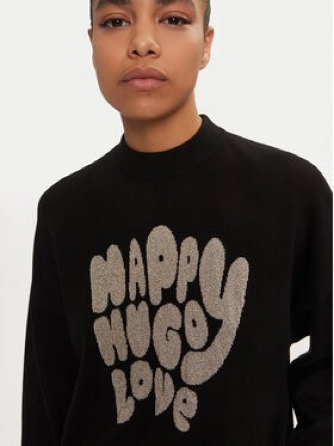 Hugo Sweter Sidara 50522527 Czarny Regular Fit