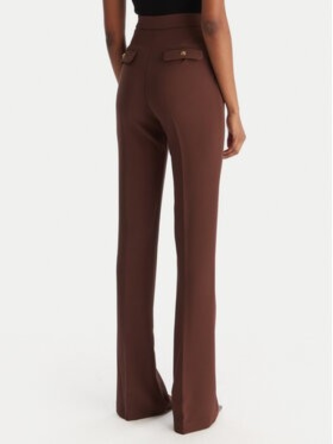 Elisabetta Franchi Spodnie materiałowe PA-141-57E2-V420 Brązowy Regular Fit