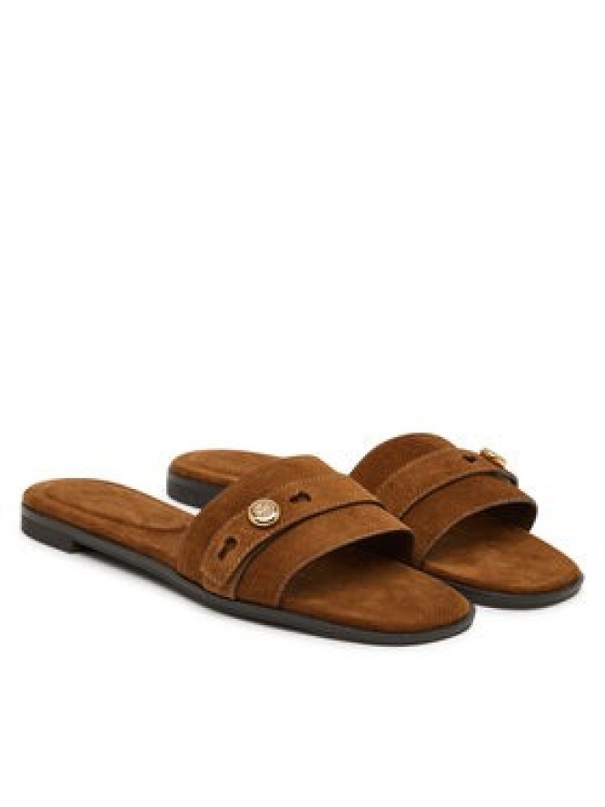 Tory Burch Klapki Romy 183306 Brązowy