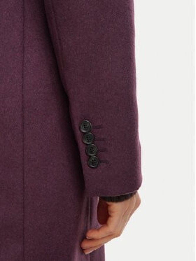 BOSS Płaszcz wełniany Classin1 50574982 Fioletowy Regular Fit