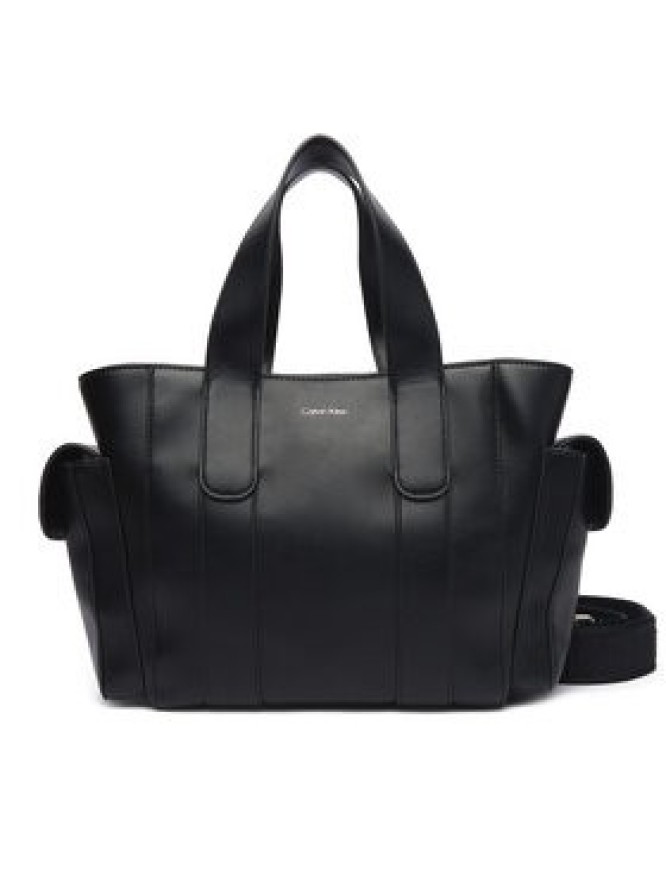 Calvin Klein Torebka Webbing Strap Small Tote LV04F3290G Czarny