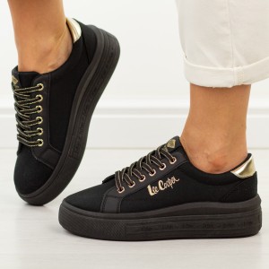 Czarne trampki damskie Lee Cooper 4476