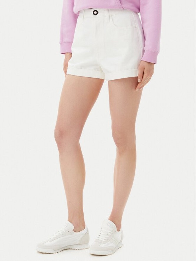 Volcom Szorty jeansowe Weelow B2012300 Biały Slim Fit