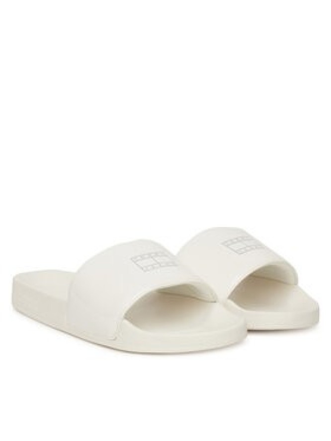 Tommy Jeans Klapki Flag Pool Slide Patent EN0EN02901 Biały