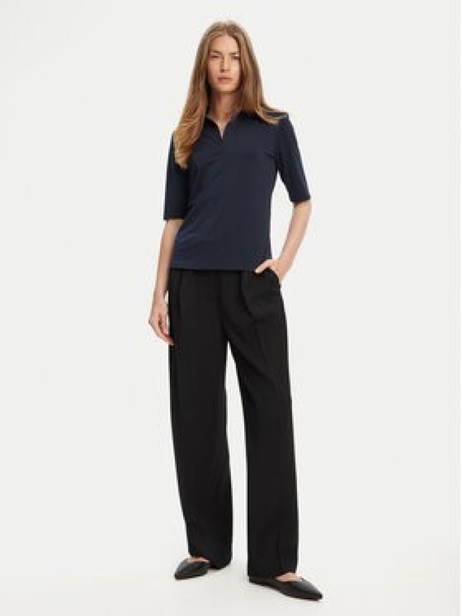 Calvin Klein Polo LV044C221G Granatowy Slim Fit