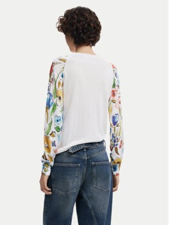 Desigual Sweter 25SWJF31 Biały Regular Fit