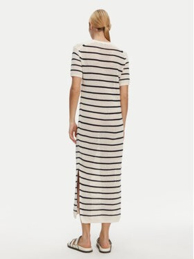 Tommy Hilfiger Sukienka letnia Pointelle WW0WW44489 Beżowy Slim Fit