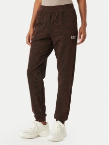 EA7 Emporio Armani Spodnie dresowe 7W001416 AF26043 F6007 Brązowy ciemny Regular Fit