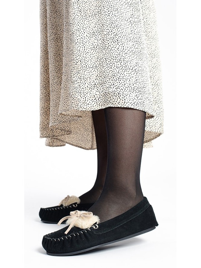 Gooce Skórzane mokasyny "Joia" w kolorze czarnym rozmiar: 37