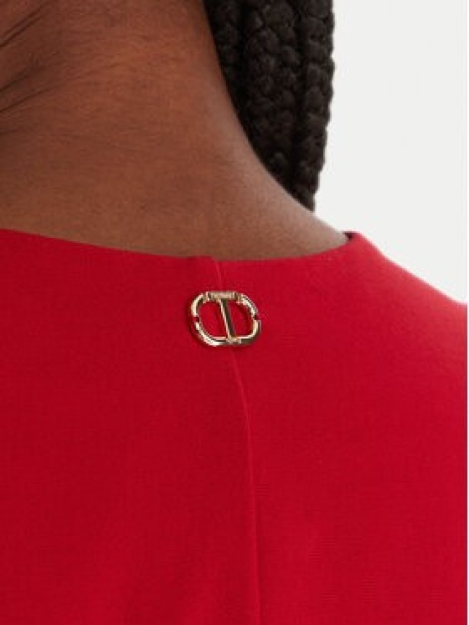 TWINSET Sukienka koktajlowa 252TP2606 Czerwony Slim Fit