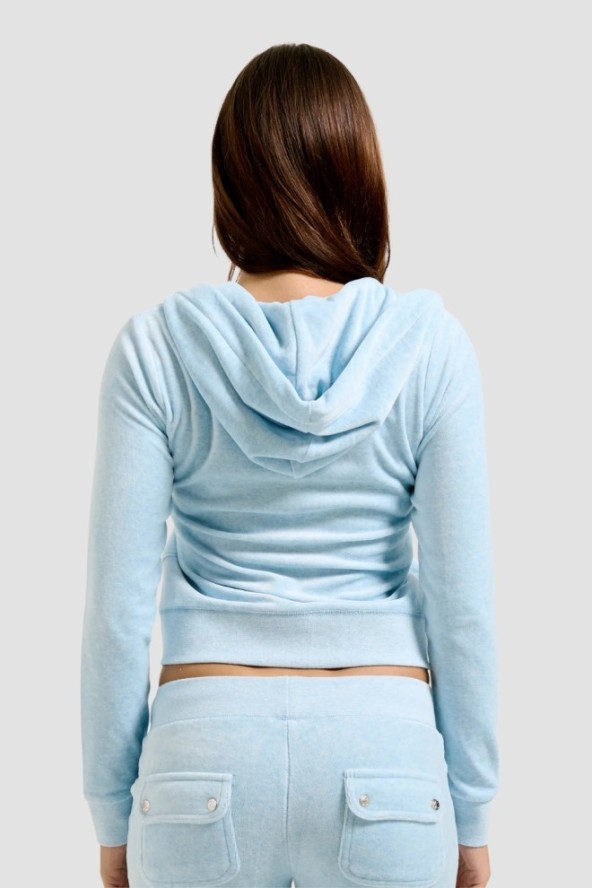 JUICY COUTURE Błękitna damska bluza Robertson Hoodie, Rozmiar L