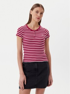 Tommy Jeans T-Shirt DW0DW19502 Różowy Slim Fit