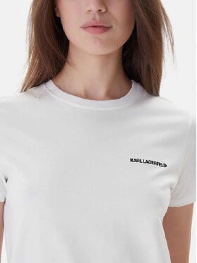 KARL LAGERFELD T-Shirt A1W17019 Biały Regular Fit