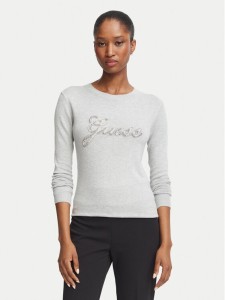 Guess Sweter W6BR53 Z1454 Szary Regular Fit