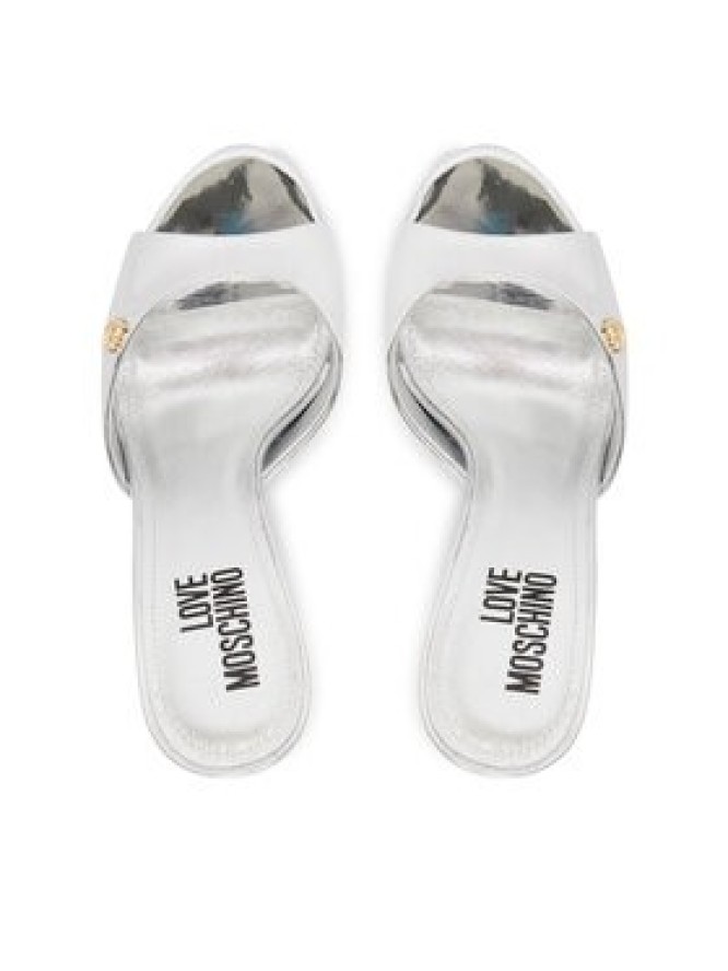 LOVE MOSCHINO Klapki JA28209G0OJE090B Srebrny