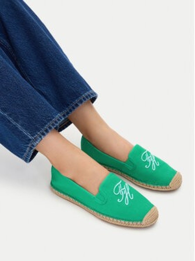 Tommy Hilfiger Espadryle Th Script Summer Espadrille FW0FW09240 Zielony
