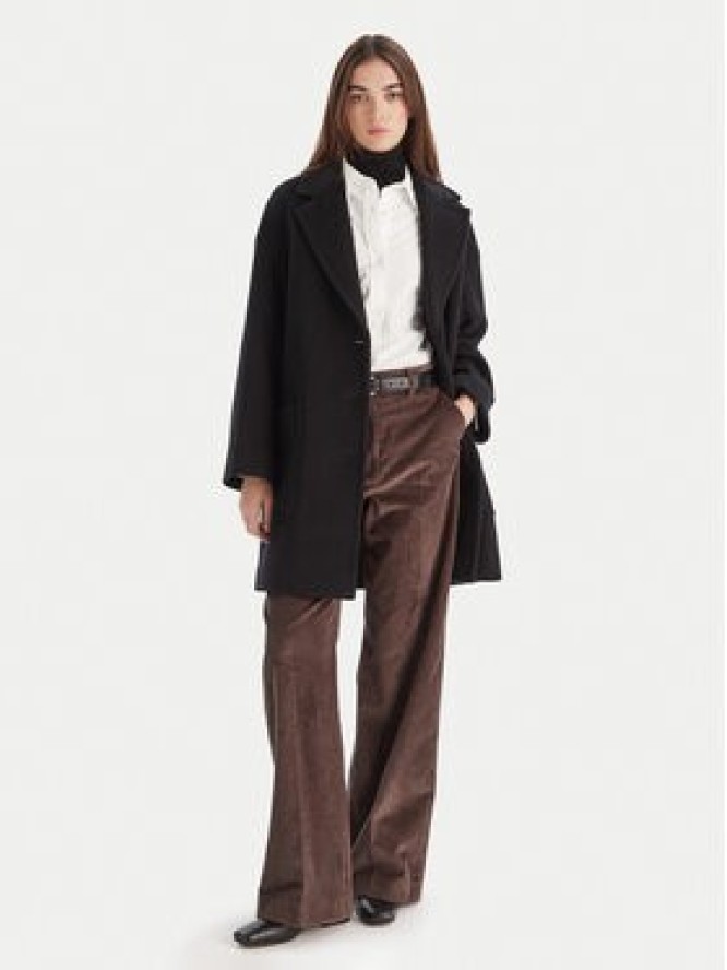 MAX&Co. Płaszcz wełniany 2526016023200 Czarny Regular Fit