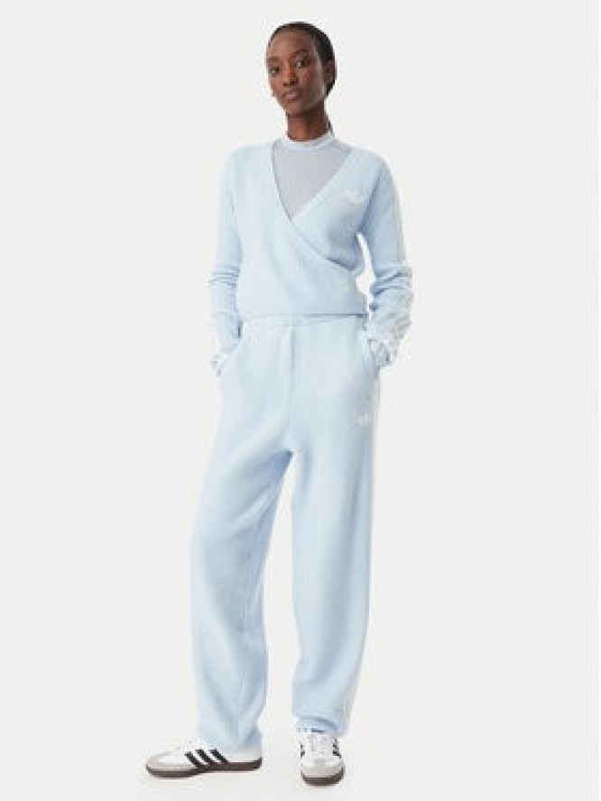 adidas Spodnie dresowe Adiluna Season 2 X Jennie Knitted Loose Joggers LD8917 Niebieski Relaxed Fit