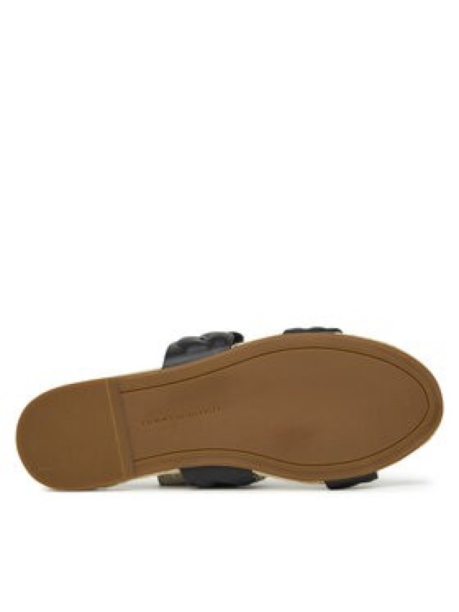 Tommy Hilfiger Espadryle Leather Rope Espadrille Mule FW0FW08503 Czarny