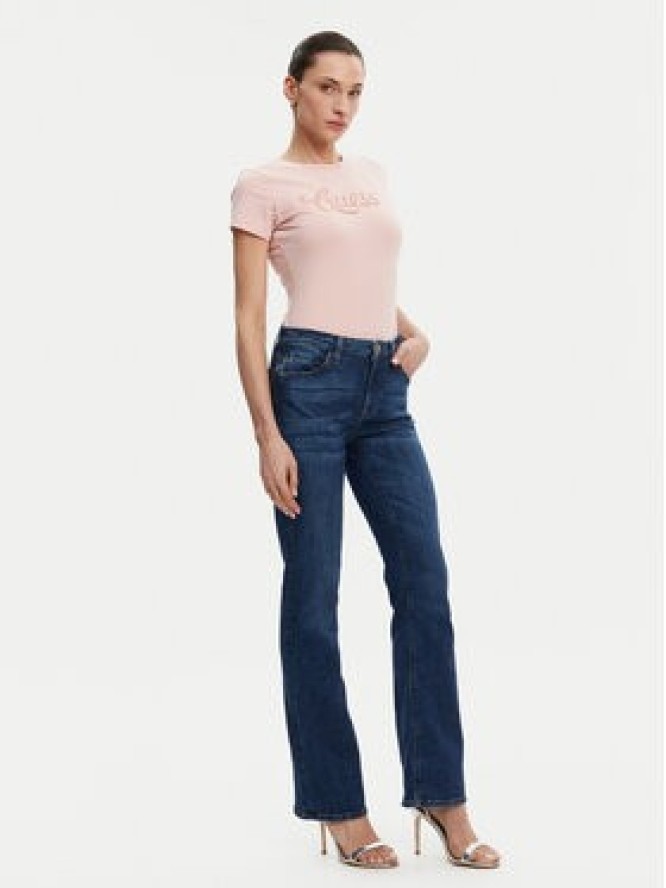 Guess T-Shirt W5GI47 KA0Q1 Różowy Slim Fit