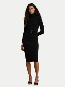 LAUREN RALPH LAUREN Sukienka dzianinowa 200P14784001 Czarny Slim Fit