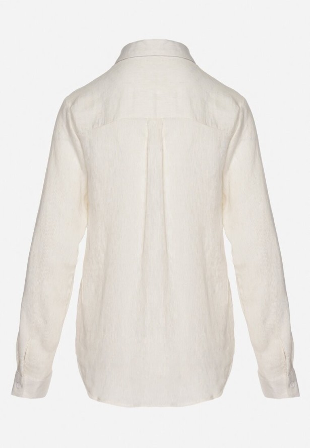 Biała Klasyczna Koszula z Wiskozy Melriza