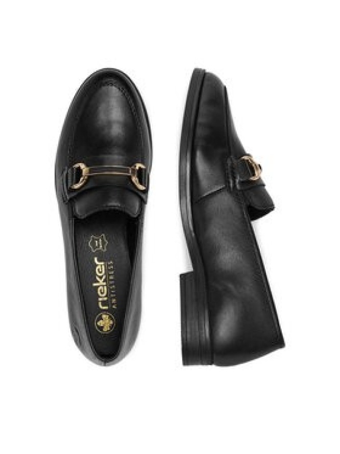 Rieker Loafersy 46262-01 Czarny