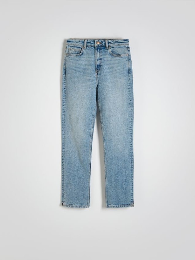 Jeansy straight - niebieski