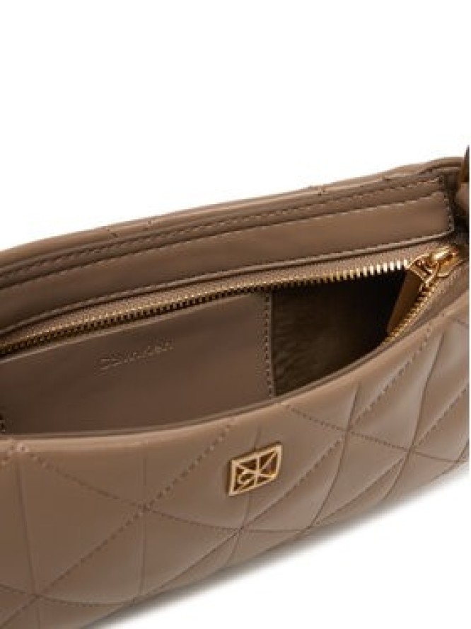 Calvin Klein Torebka Quilted Sm Shoulder Bag LV04F3327G Beżowy
