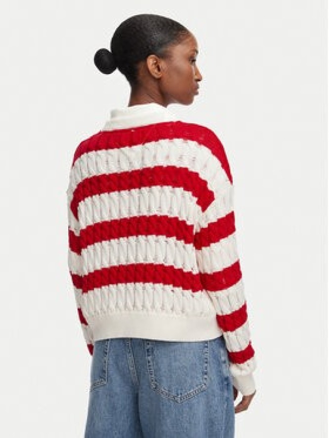 Tommy Jeans Sweter DW0DW22926 Czerwony Loose Fit
