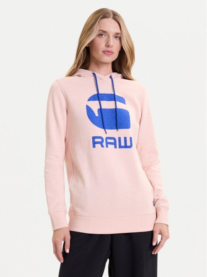 G-Star Raw Bluza Boyfriend Diamond Line Graphic Hooded D16236-A613-B243 Różowy Loose Fit