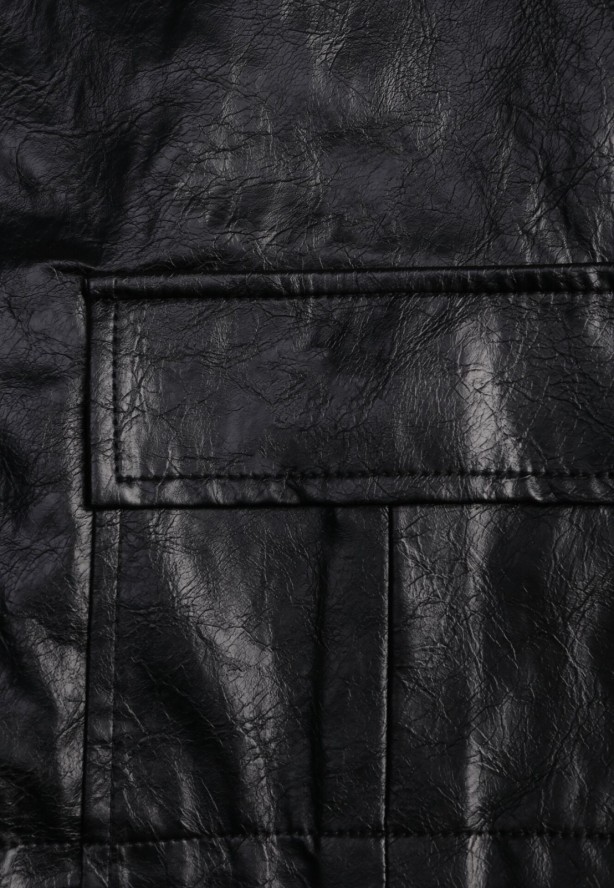 Czarna Kurtka Ramoneska Bomberka Ściągana po Bokach Salanthe