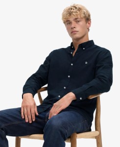 superdry Klasyczna koszula Oxford z długim rękawem z bawełny organicznej