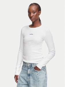 Guess Jeans Bluzka W6YP14 K3821 Biały Slim Fit