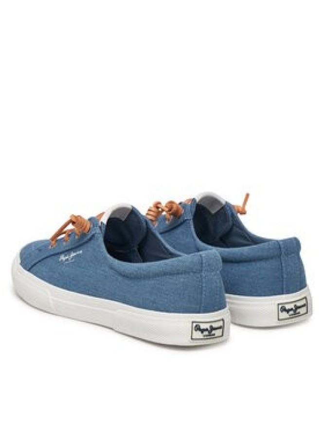 Pepe Jeans Sneakersy Kenton Denim PLS31602 Niebieski