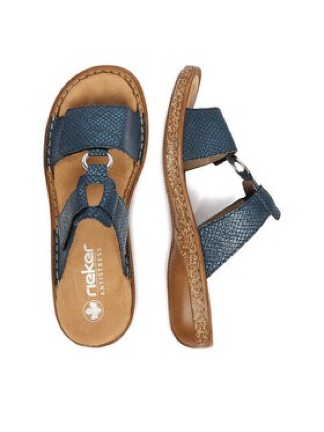 Rieker Klapki CEO-628P9-14 Granatowy